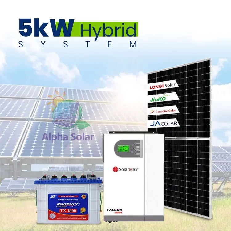 5kW Hybrid solar system with SolarMax Falcon Inverter